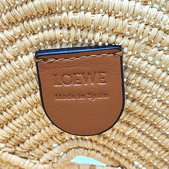 Loewe x Paula’s Ibiza Petal Anagram Natural Raffia Basket Tote Bag Beige - New - Picture 8 of 9